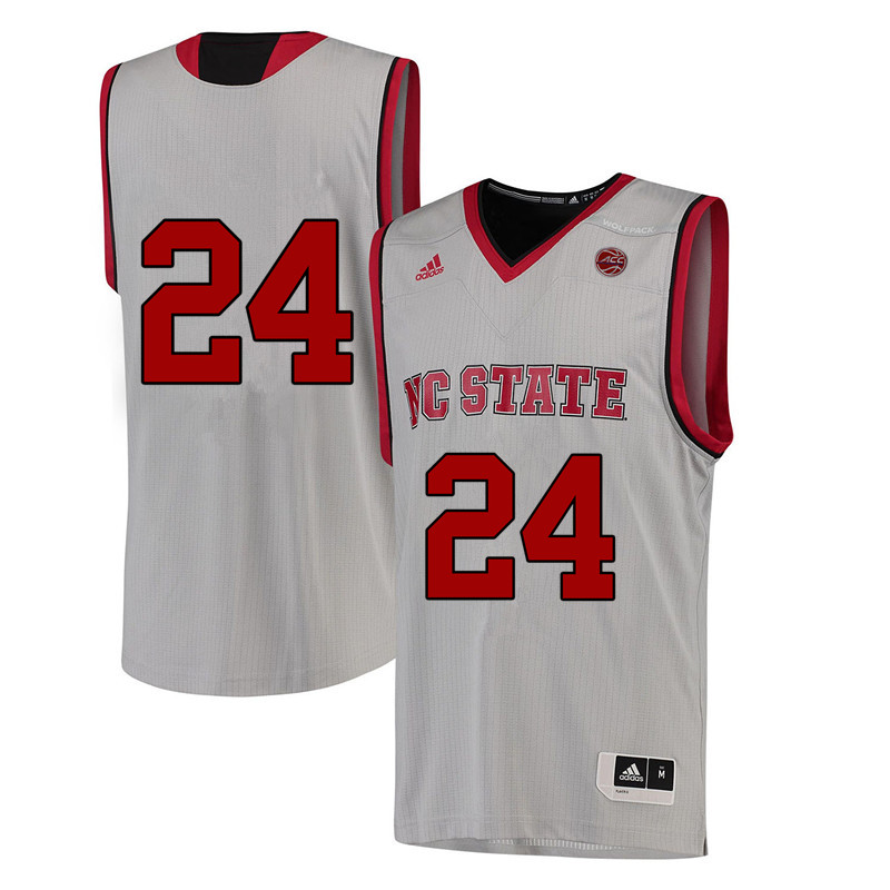 Men #24 Devon Daniels NC State Wolfpack College Basketball Jerseys-White